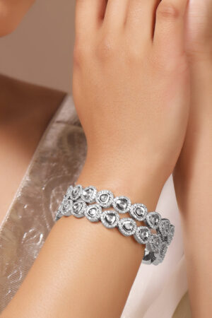 Wedding Ready Silver Finish Bangles