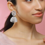 Dance of Sparkle & Tradition American Diamond Zirconia Jhumka