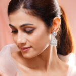 Cubic Zirconia Flora Dome Jhumka