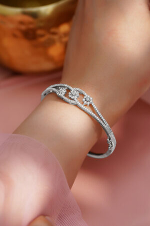 Crystal Bloom Statement Bracelet