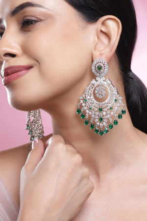 Emerald Blooms in Motion Danglers