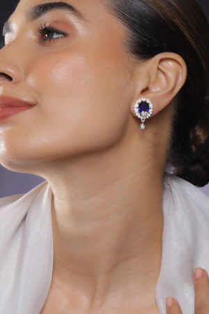Polished Glow Blue Studs
