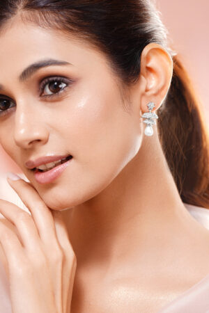 Twilight Pearl Sparkle Drop Earrings