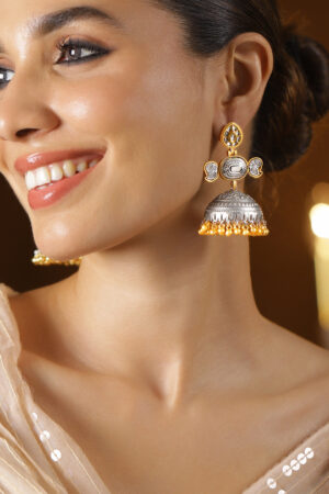 Folk Melody Dual Tone Dome Jhumka
