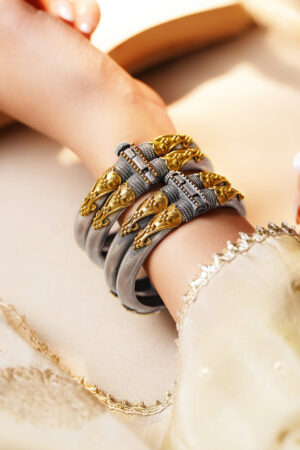 Vintage Dual Tone Statement Bangles