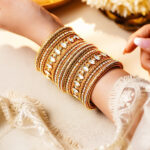 Vintage Luxe Crystal Gold Bangles