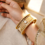 Luxe Wedding Pearl Statement Bangles