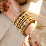 Bridal Luxe Pearl Diamond Bangles