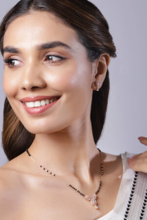 Vibrant American Diamond Zirconia Mangalsutra Set