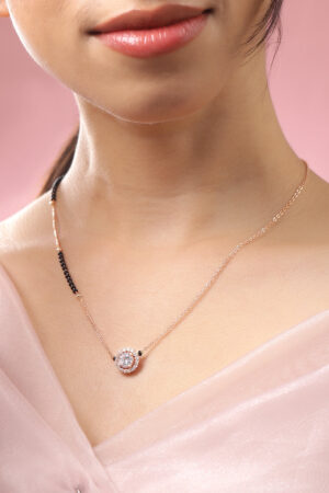 American Diamond Zirconia Gold Mangalsutra