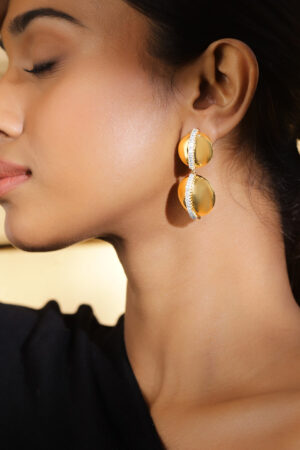 American Diamond Zirconia Glow Dome Earrings