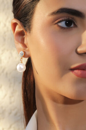 Blue Pearl Drop Earrings