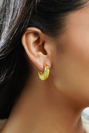 Lemony Light Hoop Earrings
