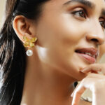Butterfly Motif Pearl Drop Earrings