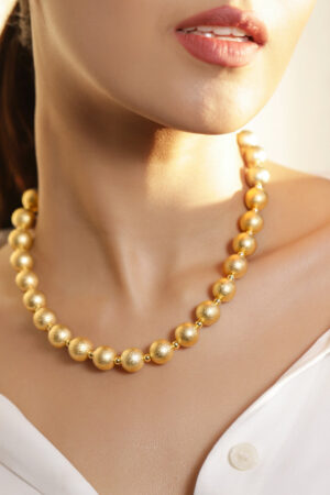 Gold Beaded Necklace For Women