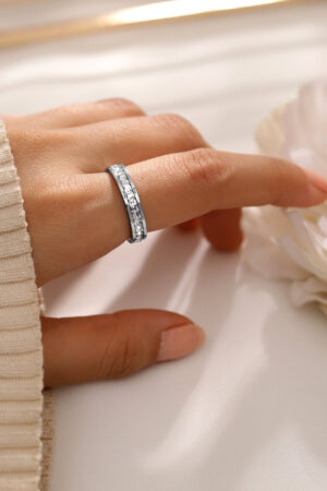 Rhodium Plated Eternity Band