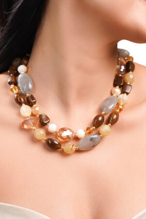 Multicolour Harmony Beaded Statement Necklace