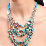 Ocean Glow Layered Beads Necklace