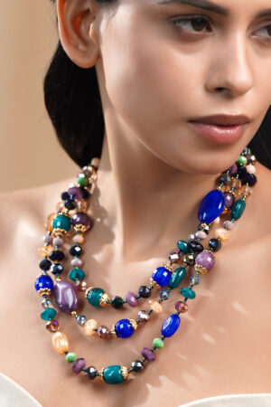 Multicolour Festival Glow Beaded Necklace
