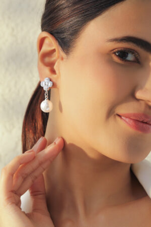 Crystal Pearl Drop Earrings