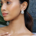 Crystal Studded Huggie Earrings
