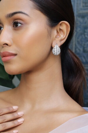 Crystal Studded Huggie Earrings