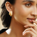 Contemporary Gold Finish Statement Hoops