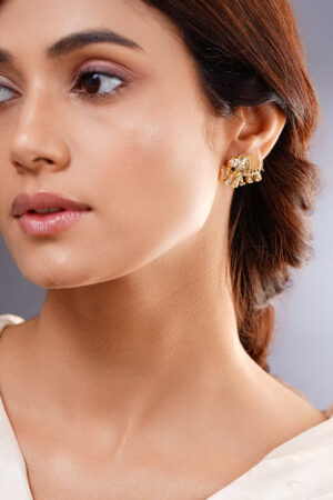 Classic Elephant Gold Stud Earrings