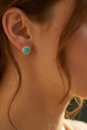 Demifine 18K Gold Plated Stainless steel Geometric Stud Earrings