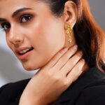 Demifine 18K Gold Plated Stainless steel Molten Glow Drop Earrings