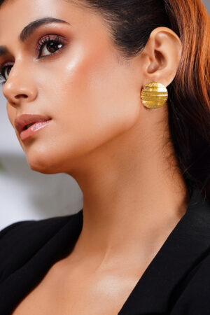 Demifine 18K Gold Plated Stainless steel Everyday Statement Studs Earrings