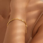 Demifine 18K Gold Plated Stainless steel Statement Chain Bracelet