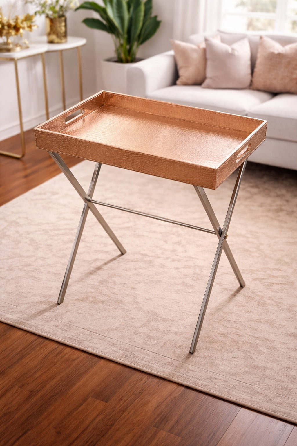 Champagne Rose Gold Butler Table