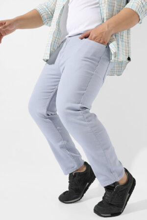 Classic Light Grey Light-Washed Denim Jeans
