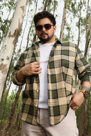 Grid-Buffalo Check Jacquard Shirt