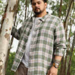 Sonic-Plaid Check Jacquard Shirt