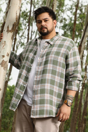 Sonic-Plaid Check Jacquard Shirt