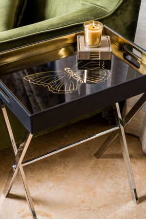 Zahara Butterfly Butler Tray Table