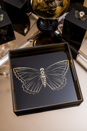 Zahara Butterfly Square Tray