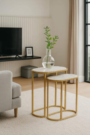Marbella Oval Nesting Table Set of 2