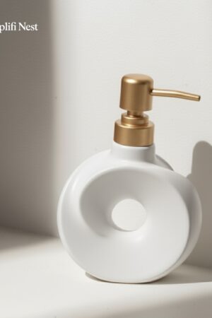 Circular Ceramic Soap Dispenser