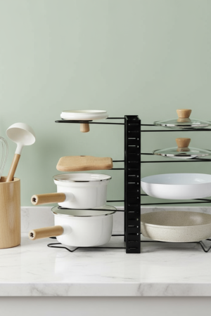 Pot & Pan Organizer Rack (4-Tier & 8-Tier)