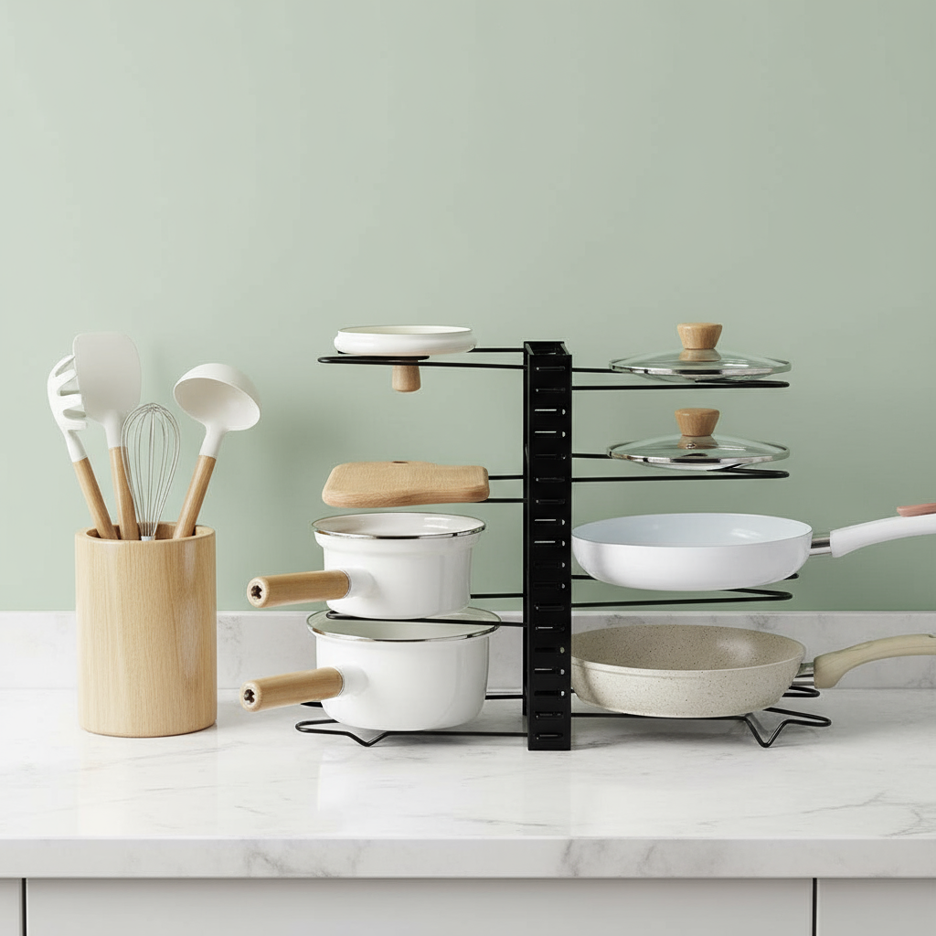 Pot & Pan Organizer Rack (4-Tier & 8-Tier)