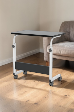 Height-Adjustable Portable Laptop Table with Wheels