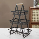 2-Tier & 3-Tier Carbon Steel Fruit Basket
