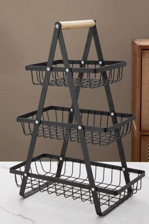 2-Tier & 3-Tier Carbon Steel Fruit Basket