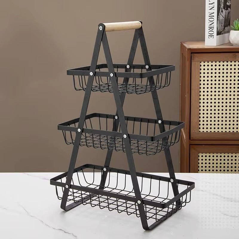 2-Tier & 3-Tier Carbon Steel Fruit Basket