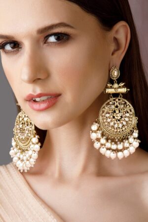 Champagne Glow Pearl Danglers