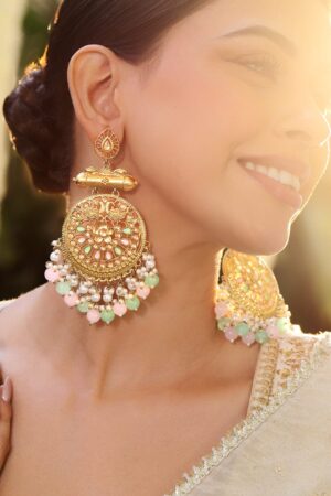 Pastel Charm Pearls Chandbali