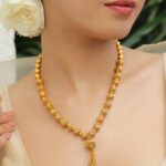 Traditional Multi Beaded Gold Toned Necklace